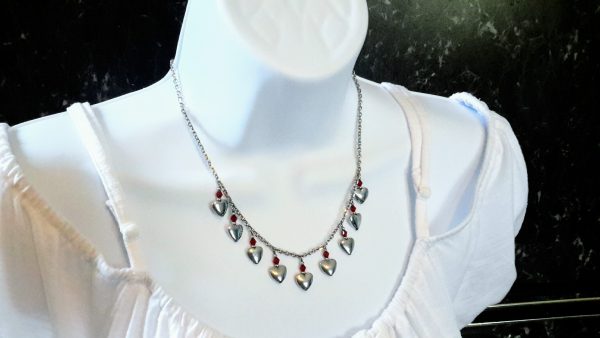 Heart Charm Necklace Set