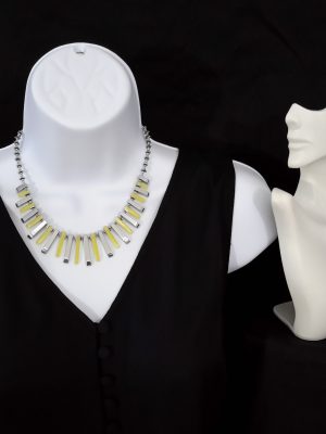 Silver barred hematite with barred cat-eyed beads