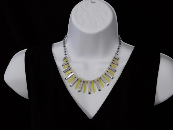 Silver barred hematite with barred cat-eyed beads
