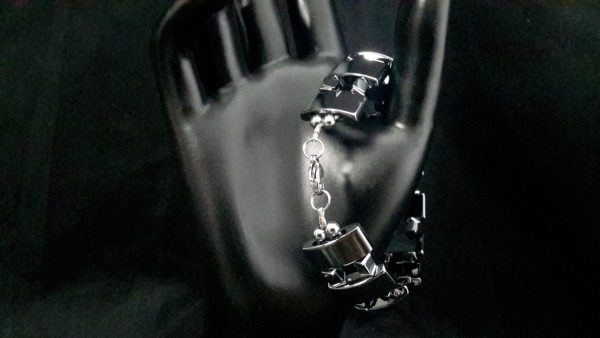 Silver hematite bracelet
