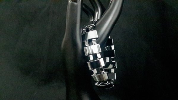 Silver hematite bracelet