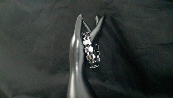 Silver hematite bracelet
